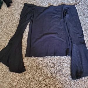 Bell sleeve off the shoulder top
